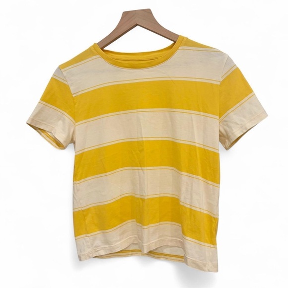 Everlane The Organic Cotton Box Tee Yellow & White XS - Picture 7 of 7
